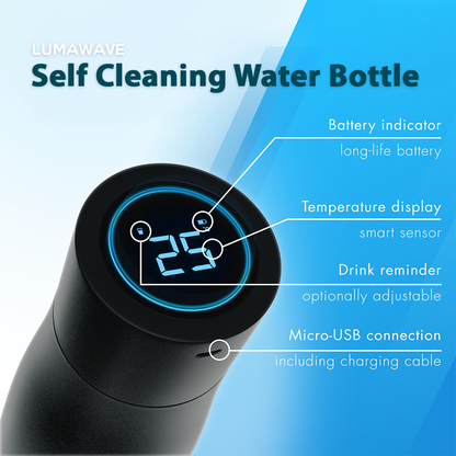 LumaWave Self Cleaning Water Bottle